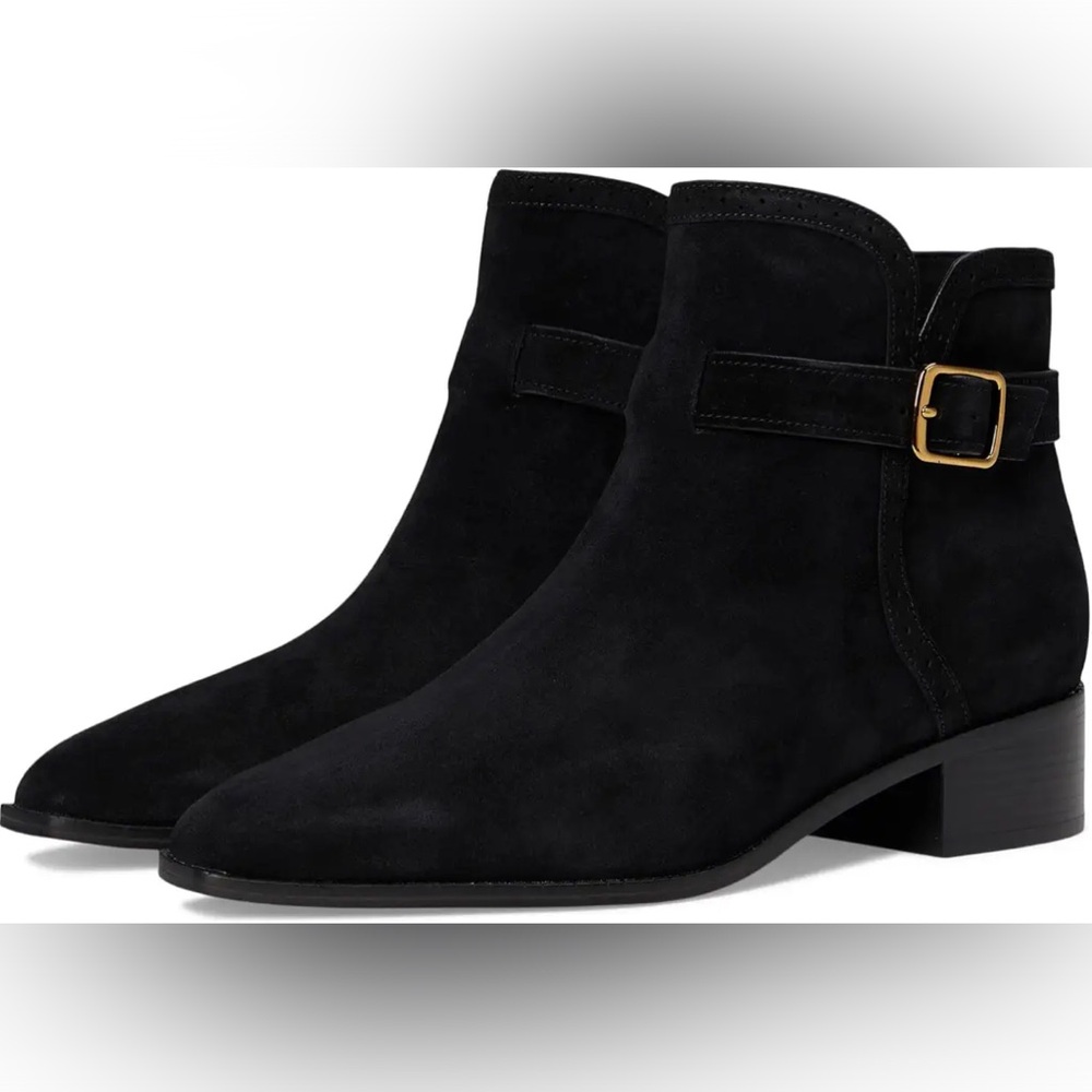 Cole Haan Black suede leather booties
